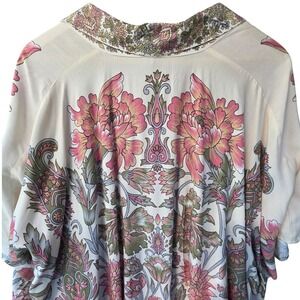 Blank London Anthropologie Floral Kimono Duster One Size Open Front